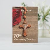 祈りの言葉カード名10周年記念バラ サンキューカード (スタンド正面)