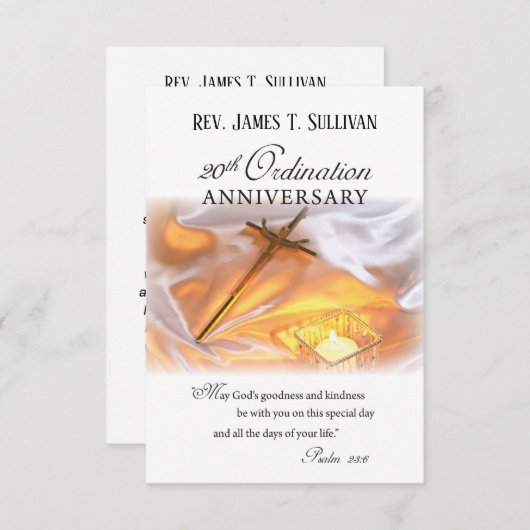 祈りの言葉カード名20周年記念クロス サンキューカード (正面/裏面)