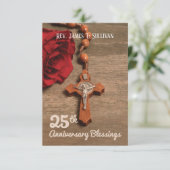 祈りの言葉カード名25周年記念バラ サンキューカード (スタンド正面)