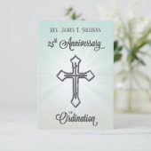 祈りの言葉カード名25th Ordination Anniversary Cross サンキューカード (スタンド正面)