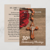 祈りの言葉カード名30周年記念バラ サンキューカード (正面/裏面)