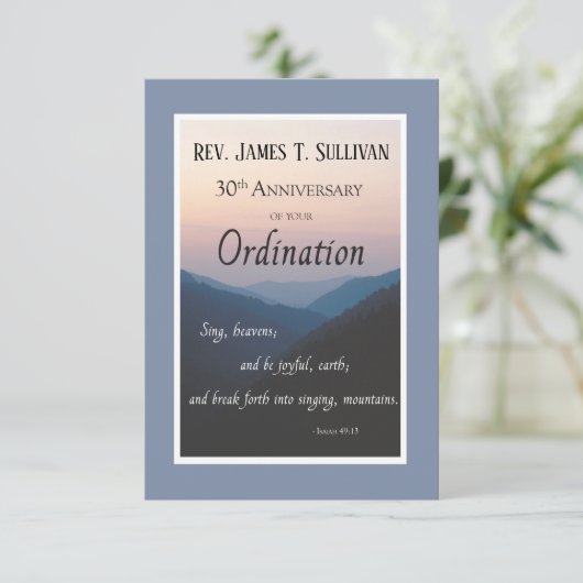 祈りの言葉カード名30周年記念日 サンキューカード (スタンド正面)