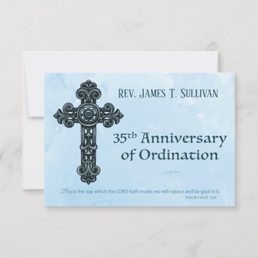 祈りの言葉カード名35th Ordination Anniversary Cross サンキューカード (正面)