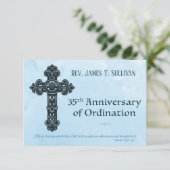 祈りの言葉カード名35th Ordination Anniversary Cross サンキューカード (スタンド正面)