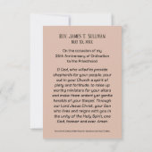 祈りの言葉カード名35th Ordination Anniversary Host サンキューカード (裏面)