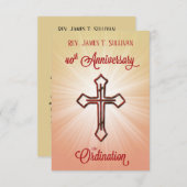 祈りの言葉カード名40周年記念クロス サンキューカード (正面/裏面)