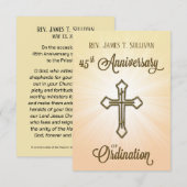 祈りの言葉カード名45th Ordination Anniversary Cross サンキューカード (正面/裏面)