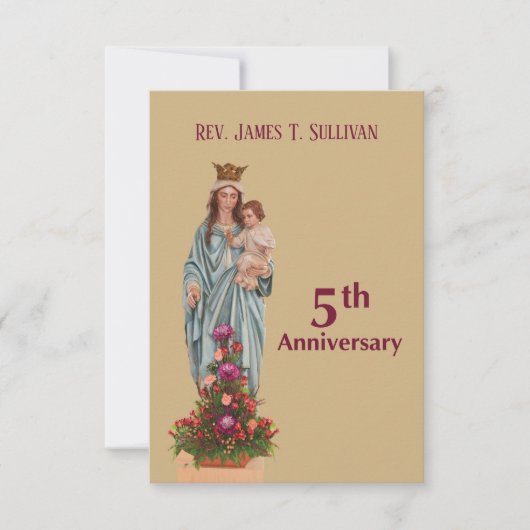 祈りの言葉カード名5周年記念メアリ サンキューカード (正面)