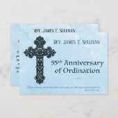 祈りの言葉カード名55th Ordination Anniversary Cross サンキューカード (正面/裏面)