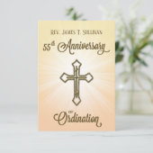 祈りの言葉カード名55th Ordination Anniversary Cross サンキューカード (スタンド正面)