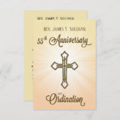 祈りの言葉カード名55th Ordination Anniversary Cross サンキューカード (正面/裏面)