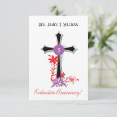 祈りの言葉カード名5th Ordination Anniversary Black サンキューカード (スタンド正面)