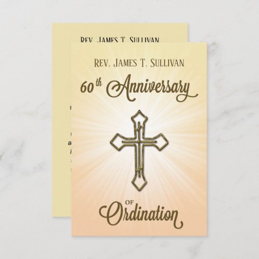 祈りの言葉カード名60周年記念クロス サンキューカード (正面/裏面)