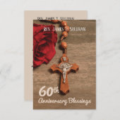 祈りの言葉カード名60周年記念バラ サンキューカード (正面/裏面)