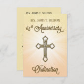 祈りの言葉カード名65th Ordination Anniversary Cross サンキューカード (正面/裏面)