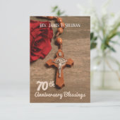 祈りの言葉カード名70周年記念バラ サンキューカード (スタンド正面)