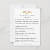 祈りの言葉カード教皇レオ14世、キリストの祭司 (裏面)