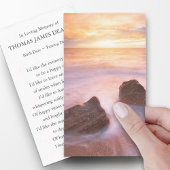 祈りの言葉カード葬儀美しい海 名刺