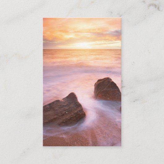 祈りの言葉カード葬儀美しい海 名刺 (正面)