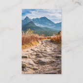 祈りの言葉カード葬式バレーマウンテンアットサンセット 名刺 (正面)