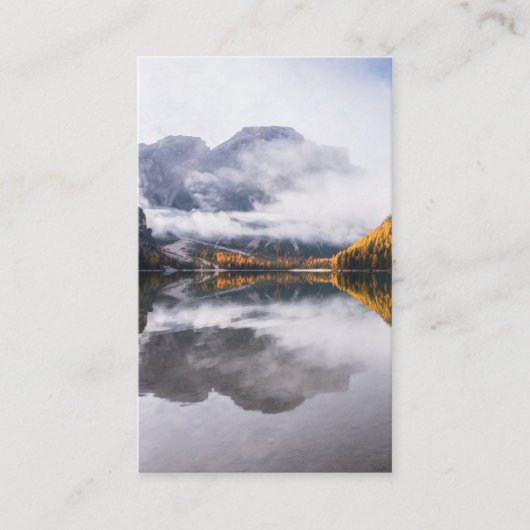 祈りの言葉カード葬式ムーディ秋の日 名刺 (正面)