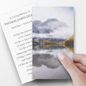 祈りの言葉カード葬式ムーディ秋の日 名刺