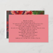 祈りの言葉カード「イエスが私たちの中で働くための祈りの言葉」 サンキューカード (正面/裏面)