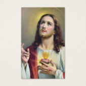 祈りの言葉カード |イエスの聖なるハート (正面)