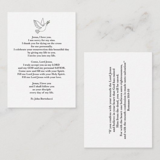 祈りの言葉カード エンクロージャーカード (正面/裏面)