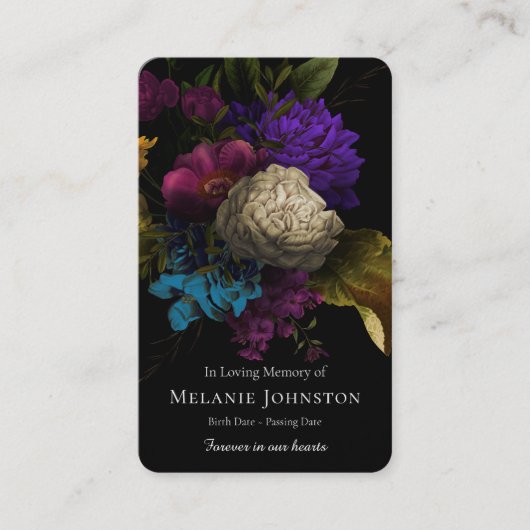 祈りの言葉カード | シェビッド花模様デラックス 名刺 (正面)