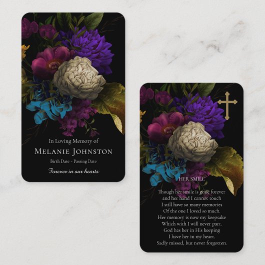 祈りの言葉カード | シェビッド花模様デラックス 名刺