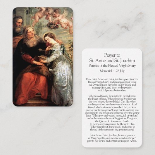 祈りの言葉カード | セントアン&セントジョアヒム 名刺 (正面/裏面)