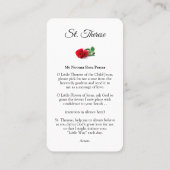 祈りの言葉カード | セントテリーズノヴェナ祈りの言葉 名刺 (裏面)