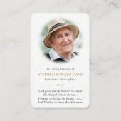 祈りの言葉カード |セントポール&写真 名刺 (裏面)