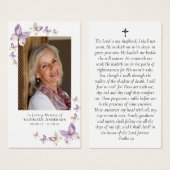 祈りの言葉カード |ピンクの蝶クロス (正面&裏面)