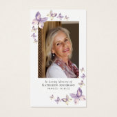 祈りの言葉カード |ピンクの蝶クロス (正面)