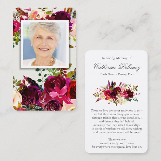 祈りの言葉カード|フローラボルドデラックス 名刺 (正面/裏面)