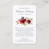 祈りの言葉カード|フローラボルドデラックス 名刺 (裏面)