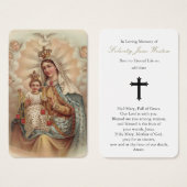 祈りの言葉カード |メアリーは泣かない (正面&裏面)