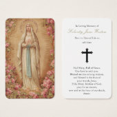 祈りの言葉カード |ルルドの娘 (正面&裏面)