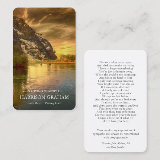 祈りの言葉カード | レイクマウンテンデラックス 名刺 (正面/裏面)