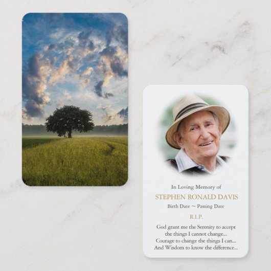 祈りの言葉カード | ローンツリー1デラックス 名刺 (正面/裏面)