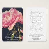 祈りの言葉カード |ヴィンテージピンク牡丹 (正面&裏面)