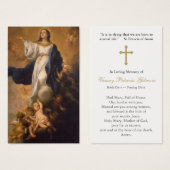 祈りの言葉カード |交差を持つ前提メアリー (正面&裏面)