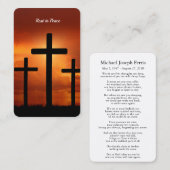 祈りの言葉カード | 十字型デラックス 名刺 (正面/裏面)