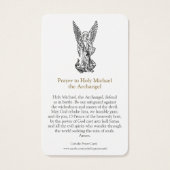祈りの言葉カード |大天使マイケル (裏面)