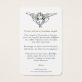 祈りの言葉カード |天使と魂 (裏面)