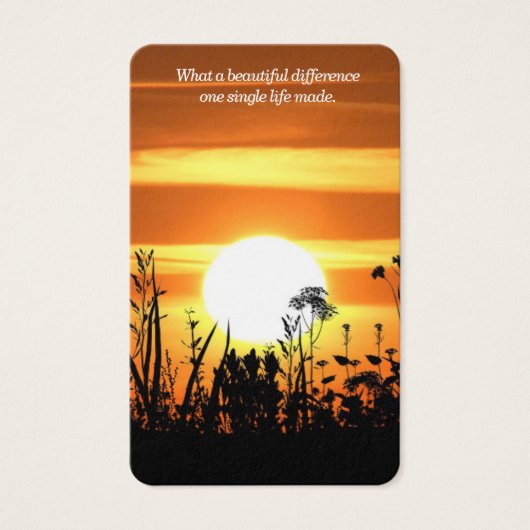 祈りの言葉カード |日の入 (正面)