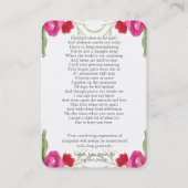 祈りの言葉カード |水彩花模様マキシ 名刺 (裏面)