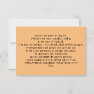 祈りの言葉カード(治癒と健康) サンキューカード